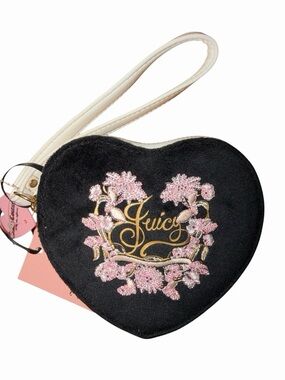 Juicy Couture Black Heart Wristlet